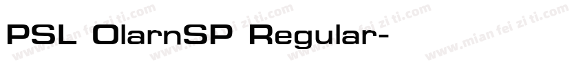 PSL OlarnSP Regular字体转换